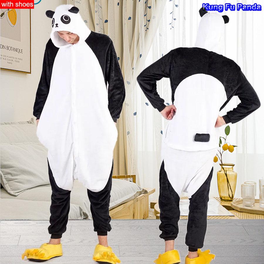 Мужчины Женщины Кигуруми Onesie Пижамы Унисекс Животное Косплей Олень Сова Волк Единорог Акула Костюм Пижамы Комбинезон Для Хэллоуина Вечеринка С обувью