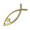 Religious Cross Car Window Stickers Waterproof Jesus Fish Badge Christian Ichthys Fish Sticker for Laptops Refrigerators