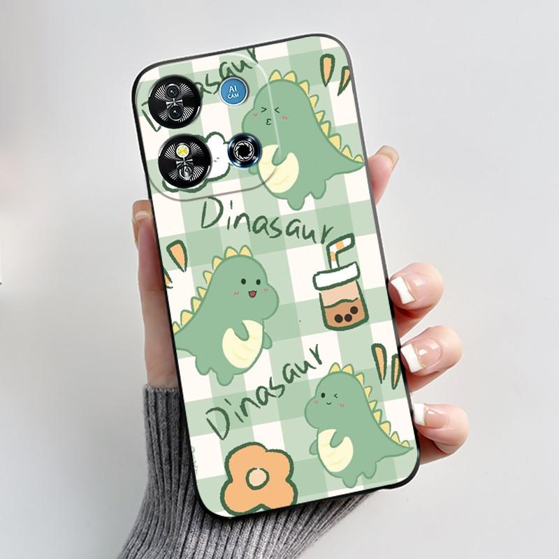 Чехол для Oukitel C57S/C57 Pro/C57 Plus/C57 Ultra/BLU J12, эстетичный, милый, с рисунком кота, черный, из мягкого силикона, противоударный