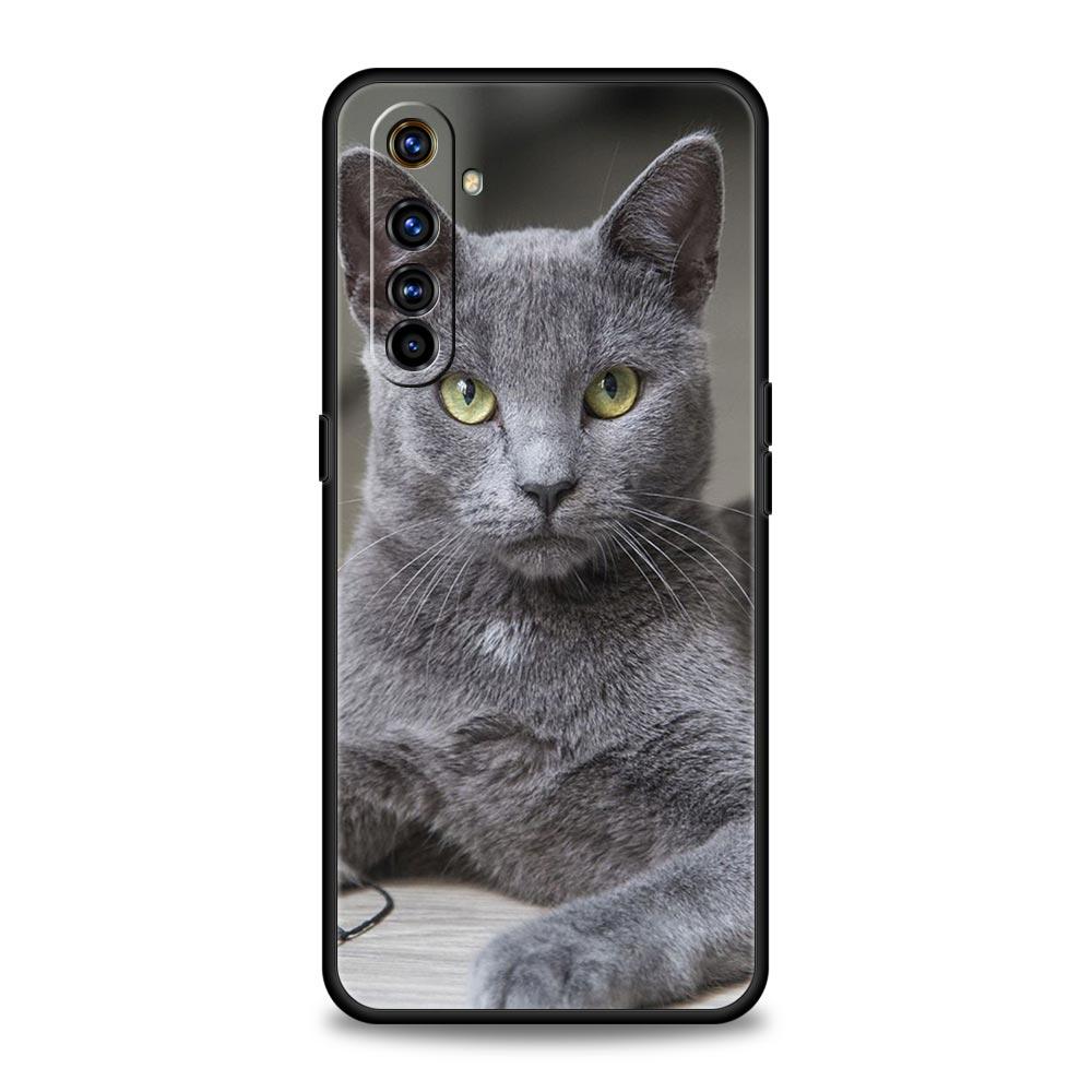 Phone Case For Realme 12 11 10 9 8 5G 7 6 GT5 GT3 GT2 Pro Plus C21 C11 C25 C35 GT Neo 2 3 3T 5 Cover British Shorthair Cat