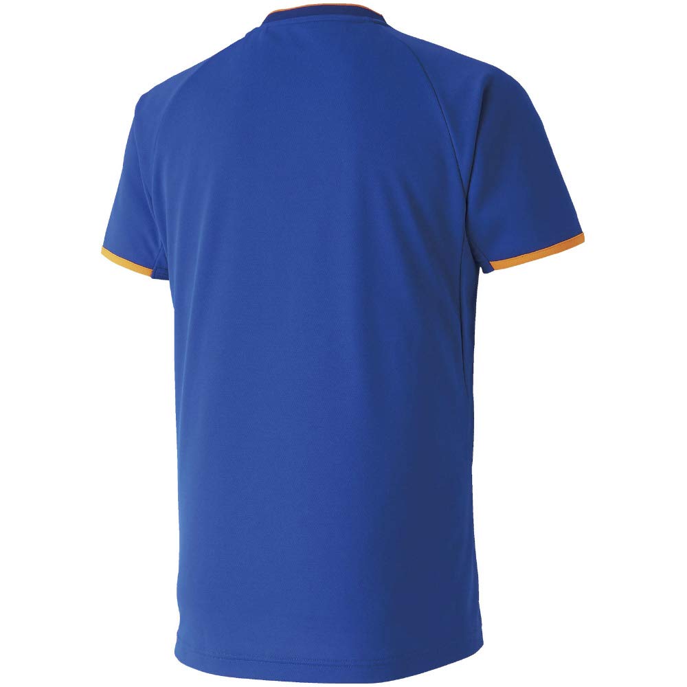 Теннисная одежда Игровая рубашка с коротким рукавом Slim Dynamotion Fit Sweat Absorbing Quick Drying Soft Tennis Badminton 62JA9007 Reflex Blue Japan XS to Japanese