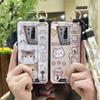 Kickstand Anti-dust Phone Case For Blackview BV6900 Wrist Strap Ring Cartoon Anti-knock Waterproof Cute Dirt-resistant