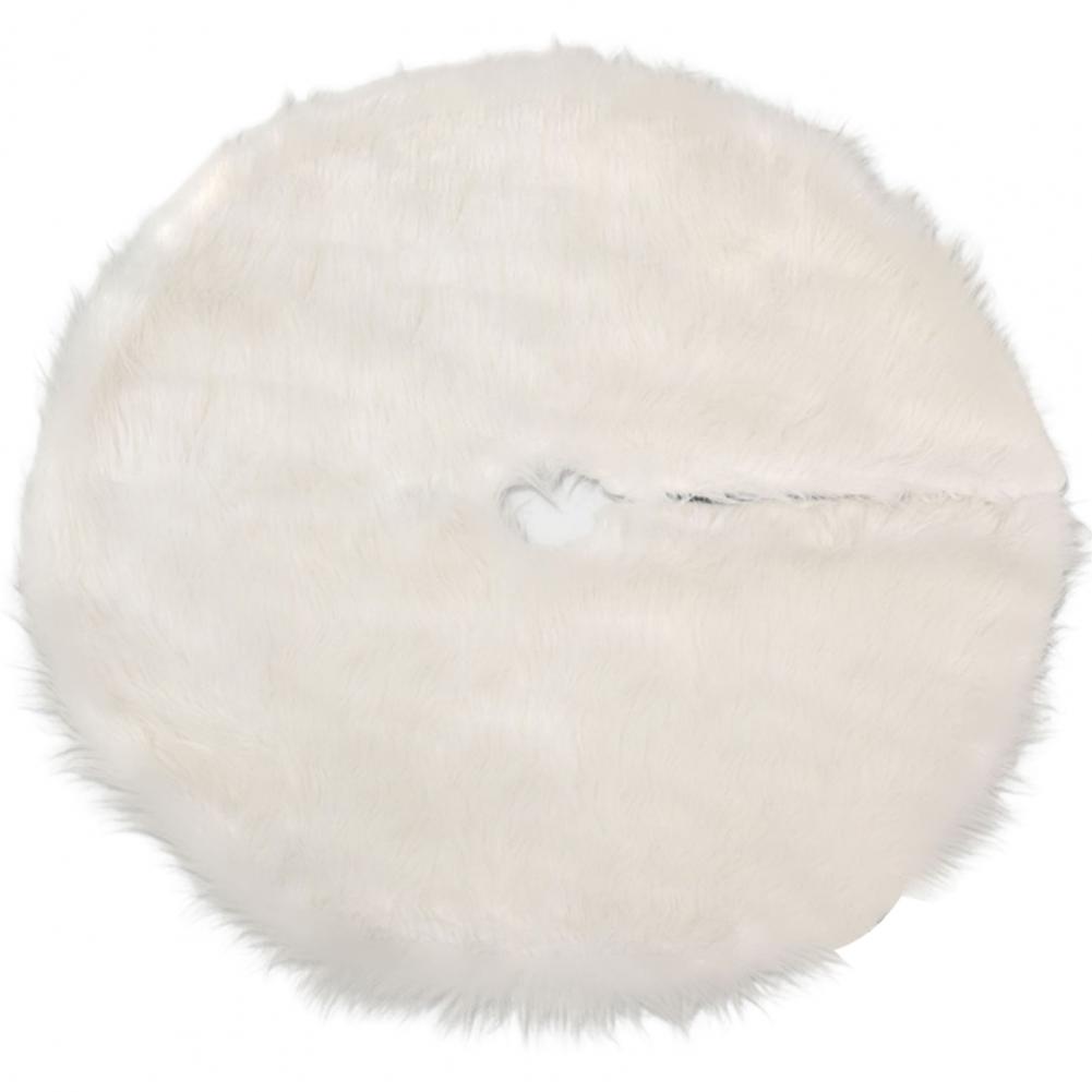 Юбка для рождественской елки, очень мягкая, износостойкая, простая установка, снежинка, круглый коврик для украшения рождественской елки, меховой ковер