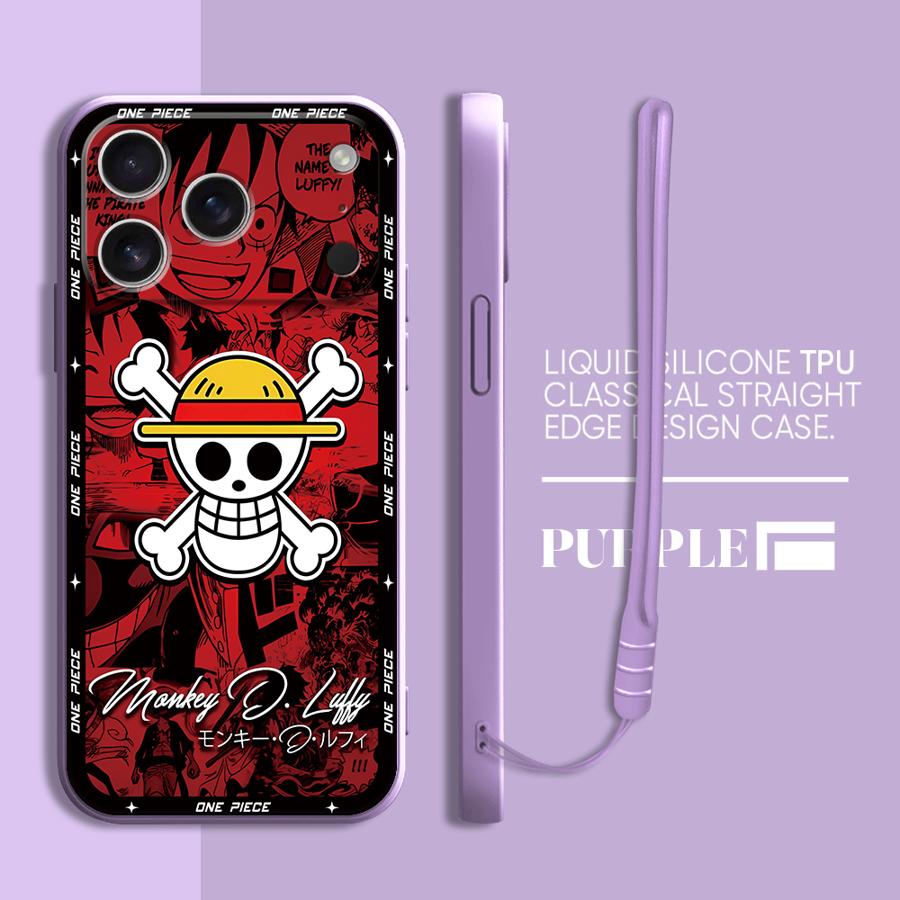 Чехол-бампер One Piece Красный Зеленый Крутой для Apple iPhone 17 Pro Max 15 Air 13 Mini 7 8 11 XS XR 12 Plus 16