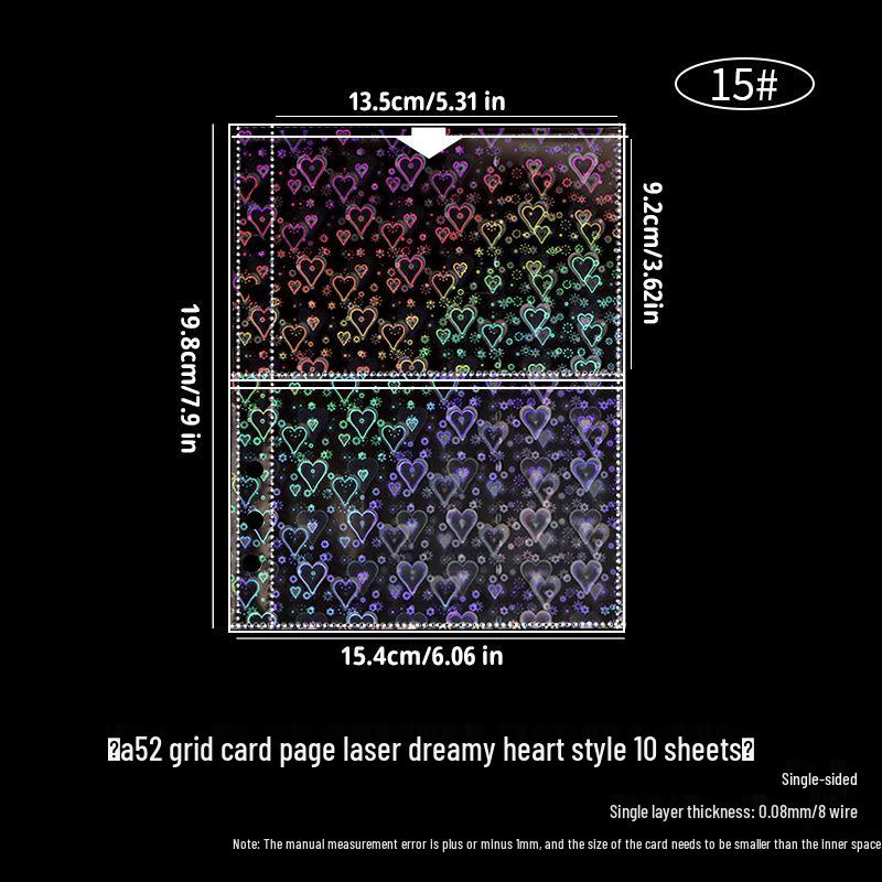 Компактный нескользящий прозрачный альбом для карточек формата А5 с 3-дюймовыми четырехлистными страницами для хранения небольших карточек