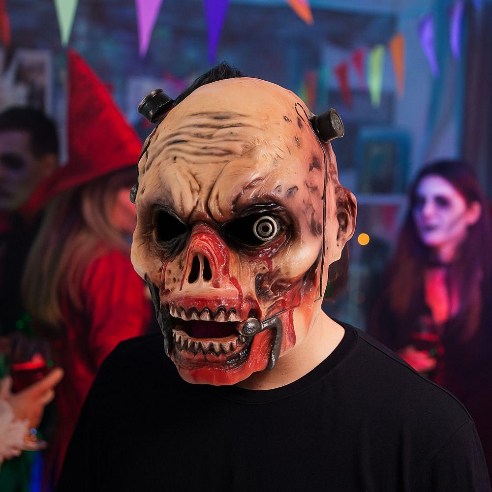 Funny Scary Zombie Mask Realistic Demon Face Cover Demon Grim Reaper Mask Haunted House