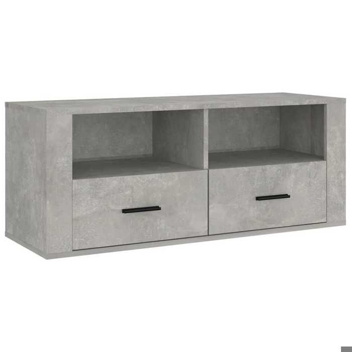 Maison Exclusive - Meuble TV Gris béton 100x35x40 cm Bois d'ingénierie