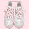 New Shoelaces for Sneakers Flat Printed Cherry Blossoms Shoe Laces High-top Canvas Shoelace For AF1 Woman Man Sport Shoe Strings