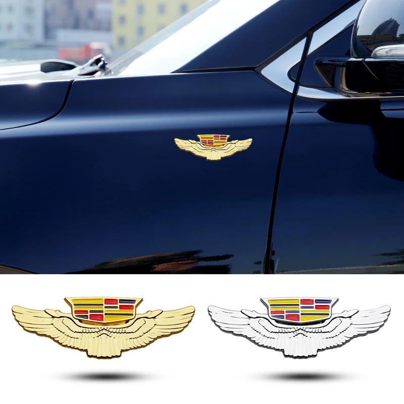 Car Fender Side Metal Sticker Rear Trunk Emblem Decals for Cadillac ATS BLS CT4 CT5 CTS SLS SRX XT6 XTS Escalade Deville DTS