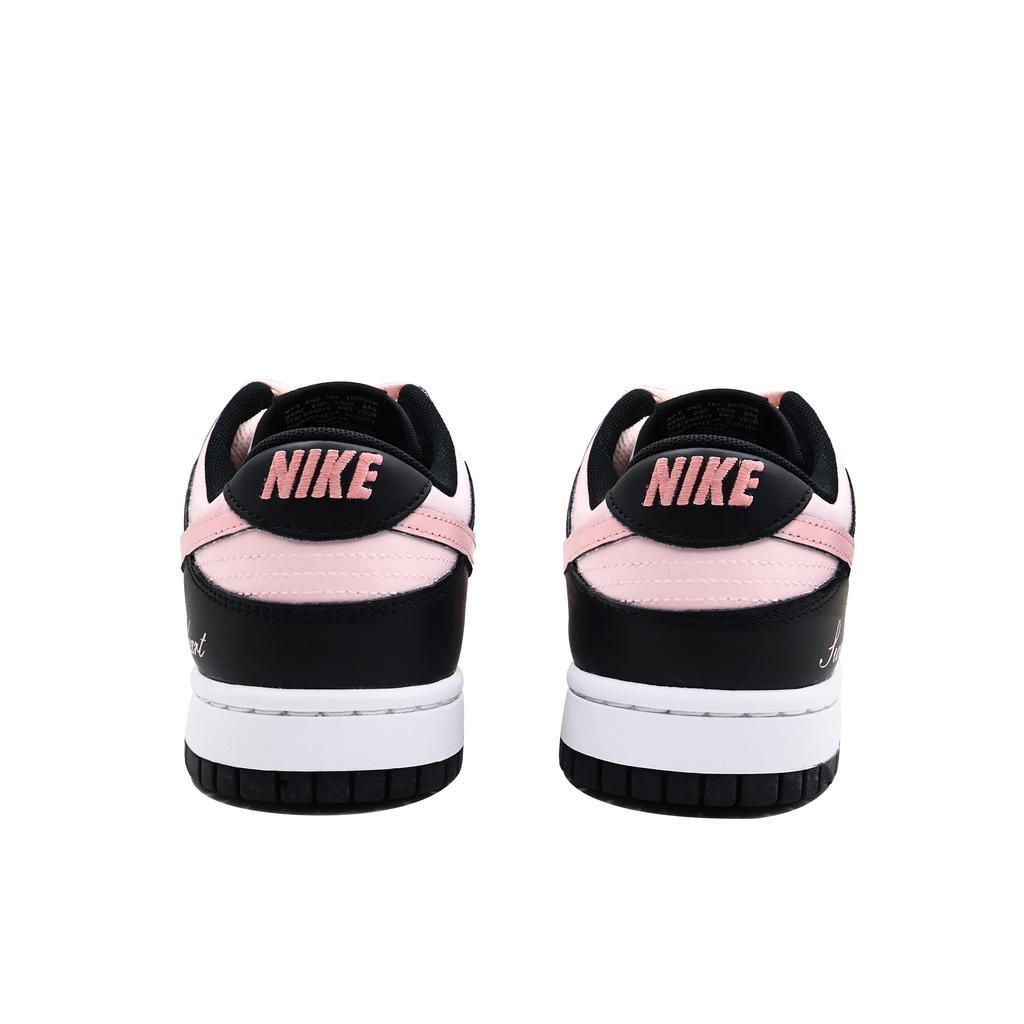 Nike Dunk Sweetheart Leather Cushioning, Wear Resistant Low top Skateboard Shoes Unisex Black Pink DD1391-100(Team271-SBOX)