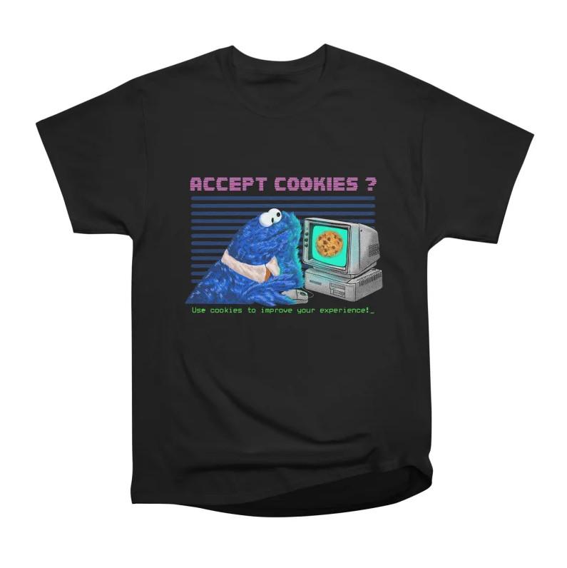 Accept Cookies Graphic Funny Cute Unisex T-shirt S-5XL Unisex T-Shirt Graphic Tee