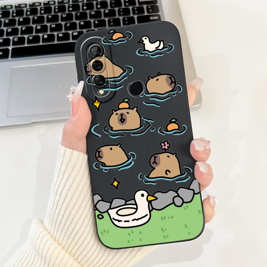 For Huawei P30 Lite Case MAR-LX1A MAR-LX2 Cover Cute Panda Rabbit Soft Silicone Phone Case For Huawei P30Lite Nova 4e Fundas New