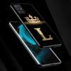 Diamond Crown Letter Case for Samsung Galaxy A52 A12 A53 A51 A32 A21s A22 A31 A72 A02s A13 5G A11 A41 A03s TPU Black Phone Cover