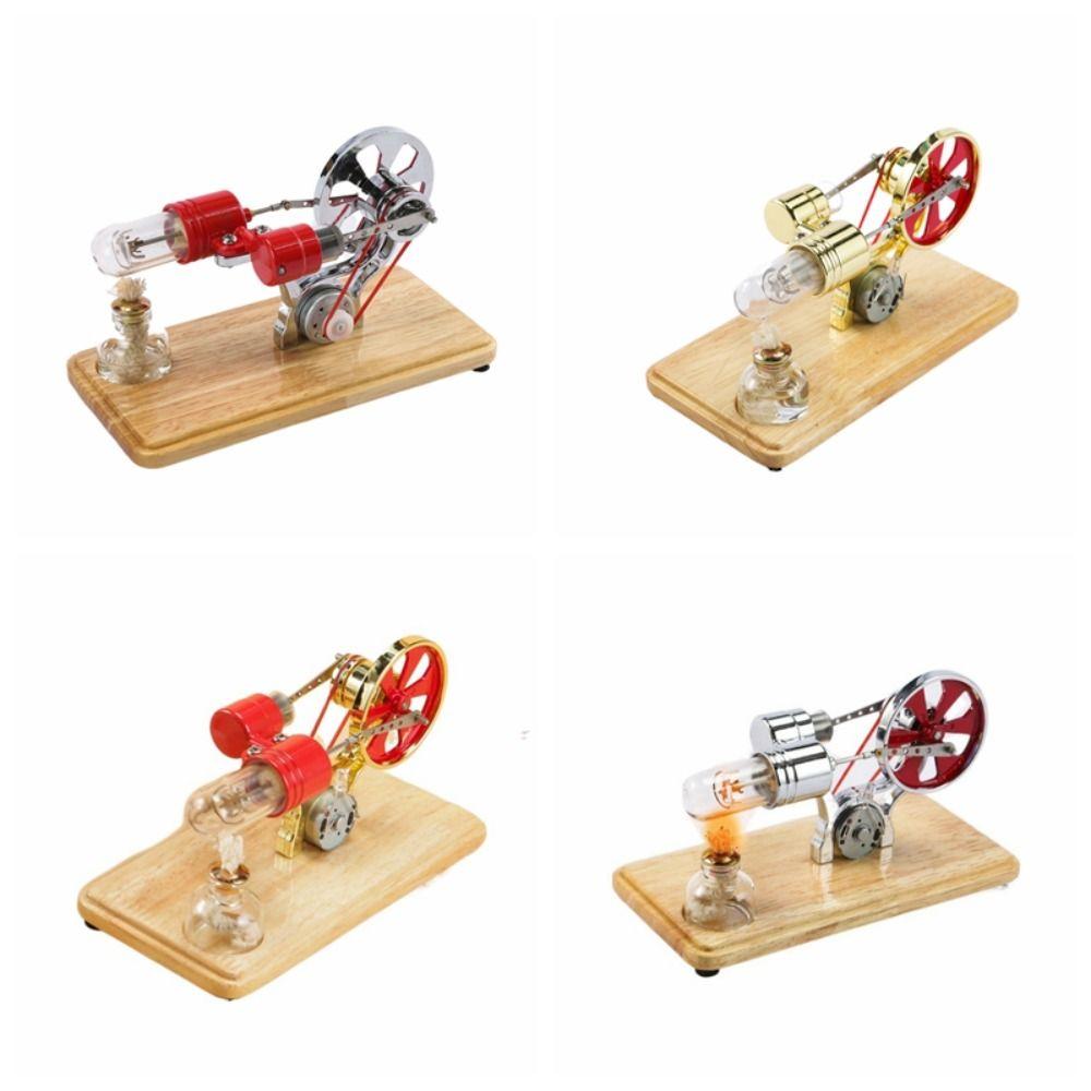 Zinc Zinc Zinc Alloy Stirling Engine Motor Model Colorful LED Hot Air Engine Motor Model Physics Lab