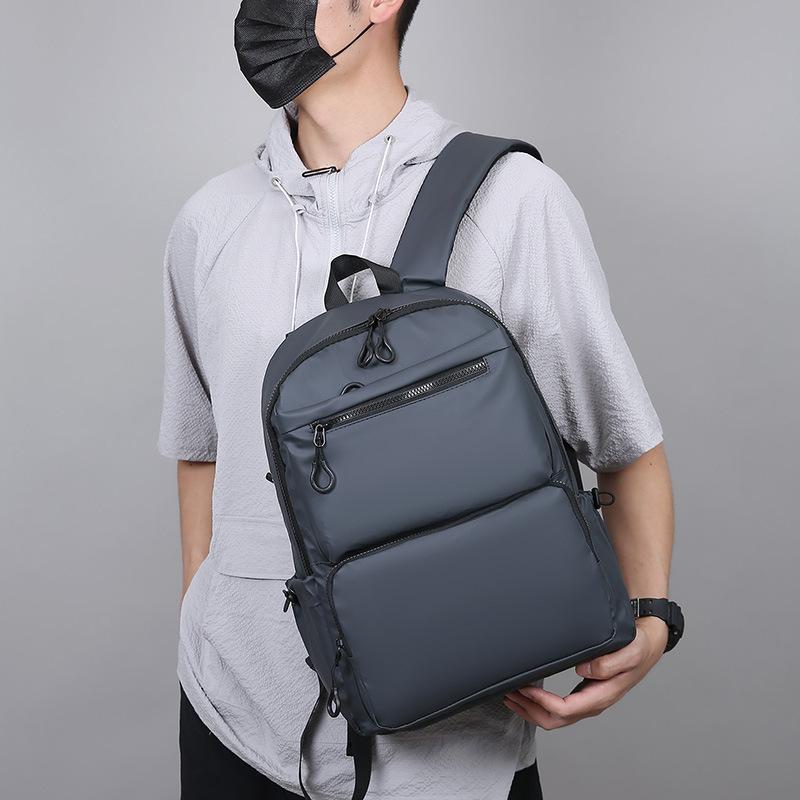 Мужской рюкзак повседневный дорожный сумка для компьютера корейский модный тренд студенческий школьный рюкзак однотонный рюкзак