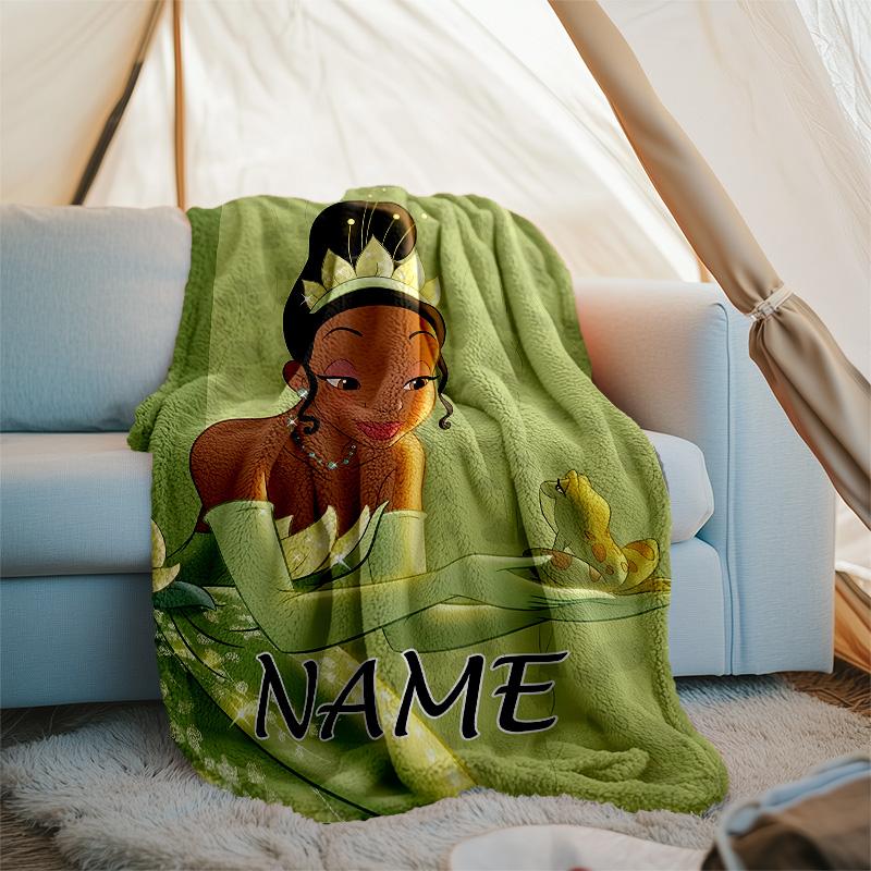 Customizable Princess Throw Blanket – Personalized Name, All-Season Cozy Snug Blanket, Machine Washable, Personalized Blanket