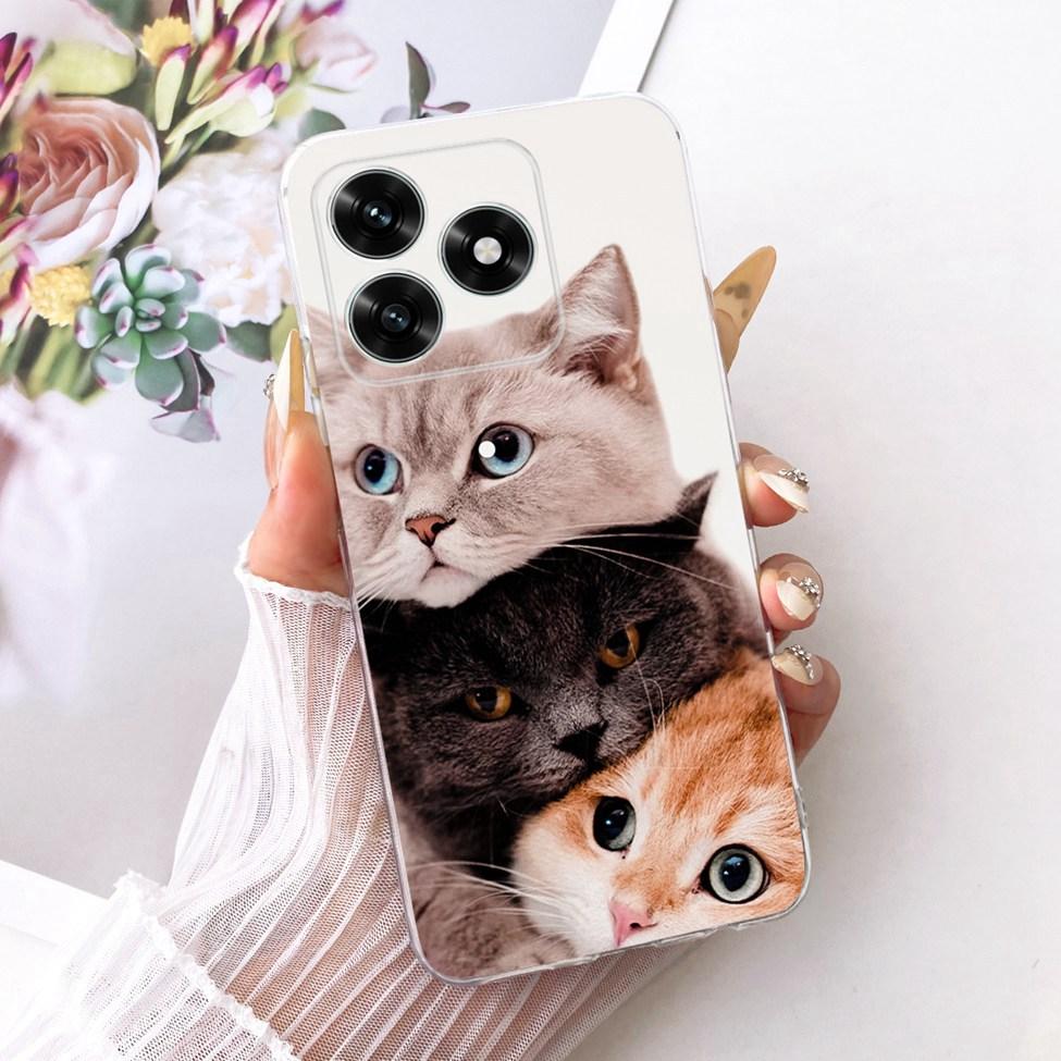 Case For Honor X5C Plus Cover Transparent Luxury Cute Cat Fashion Butterfly Cool Painted Casing For Honor X5cPlus