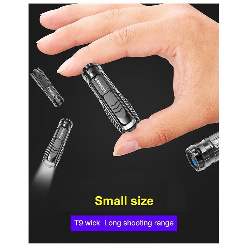 Многофункциональный перезаряжаемый USB-фонарик, портативный для улицы, маленький домашний фонарик, кемпинговый аварийный свет, фонарик для самообороны