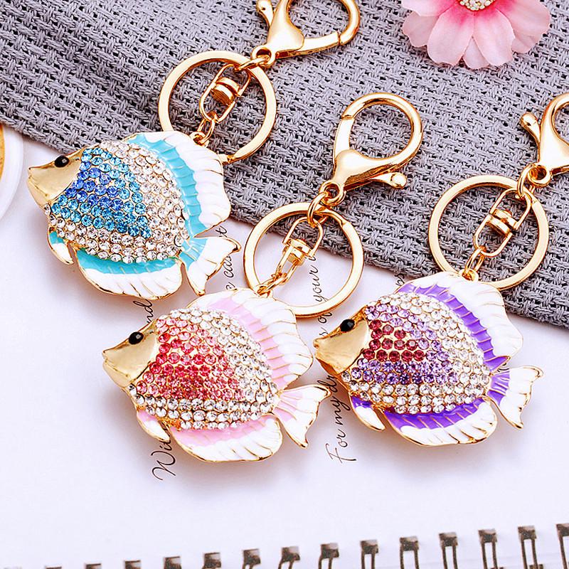 New Fashion Flatfish Car Keychains Pendants Home Decorations Handmade Animal Fish Crafts Bag Charm