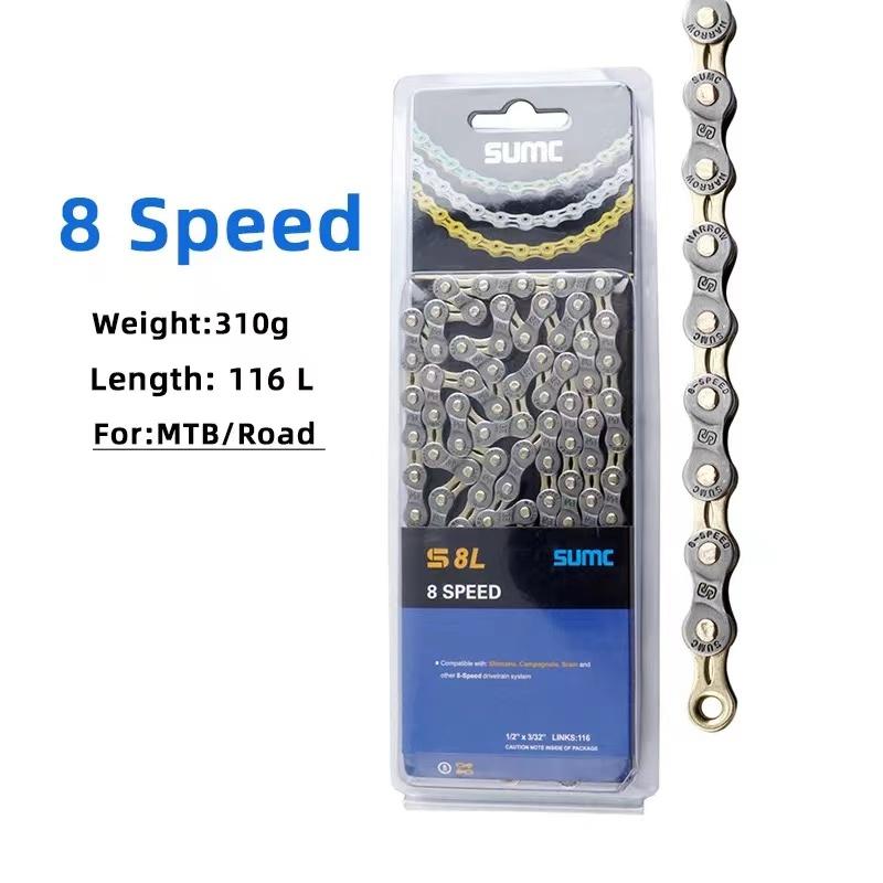 SUMC Mtb Bicycle Chain 8s 9s 10s 11s 116L S8L 8 Speed Road Bicycle Chain Bicycle Accessories