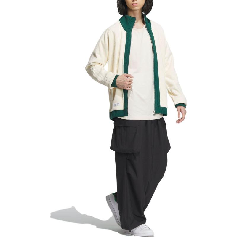 adidas Originals X Notitle Collaboration FW23 Куртка унисекс с контрастной молнией и воротником-стойкой Белая куртка IN1087