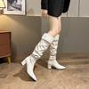 Ladies Shoes 2025 Slip-on Women's Boots Sexy Pointed Toe Boots Women Winter Elegant Best Seller Knee-High Boots