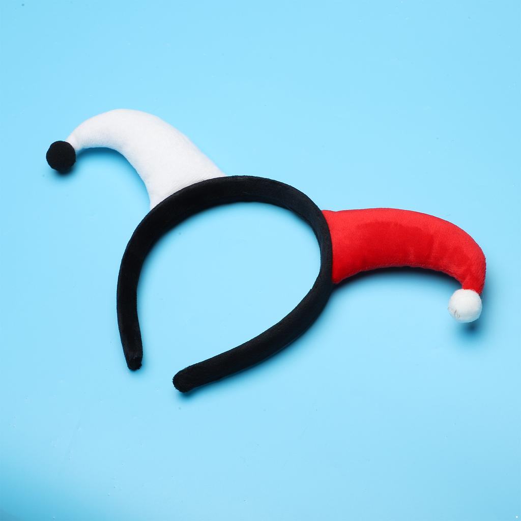 Повязка на голову в виде сумасшедшего клоуна с помпоном, аксессуар для костюма шута для карнавала, косплея, вечеринки