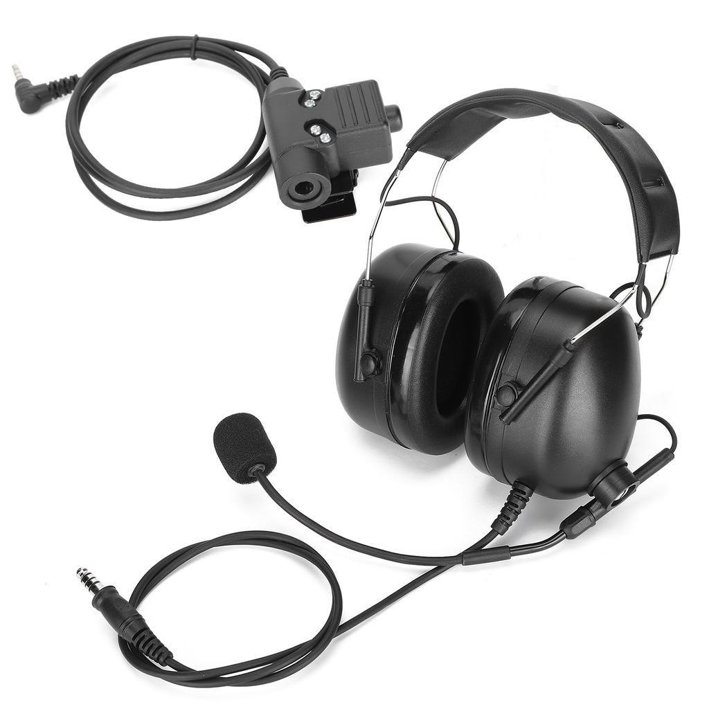 U94 PTT Headset Hearing Protection Noise Cancelling Headset with Adapter for Military Flying