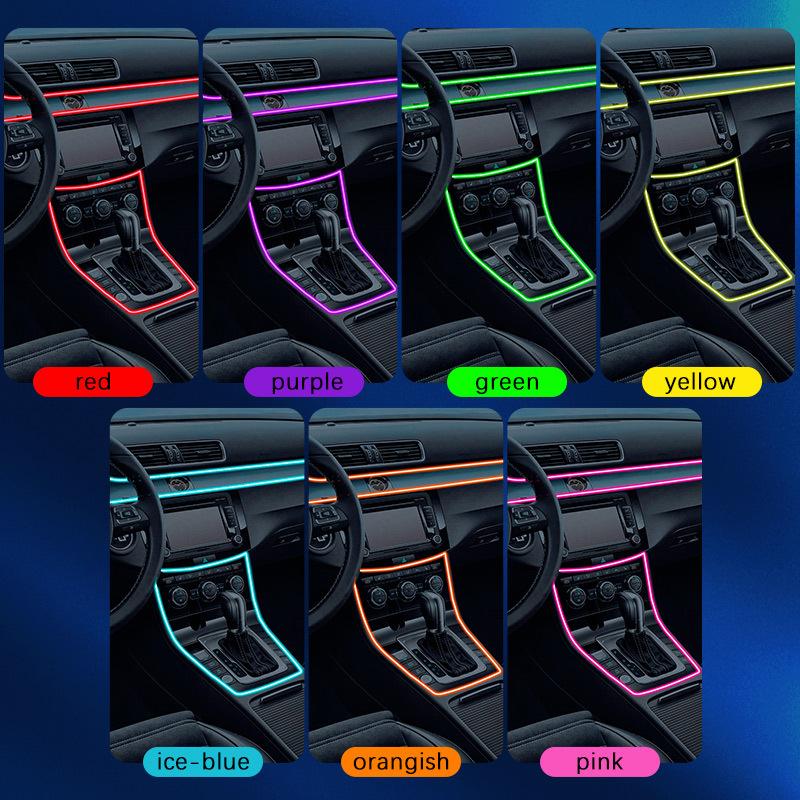 Cold Light Decorative Lamp Strips for Car Interior Dashboard Console Ambient LED Lights with 1-5M Options