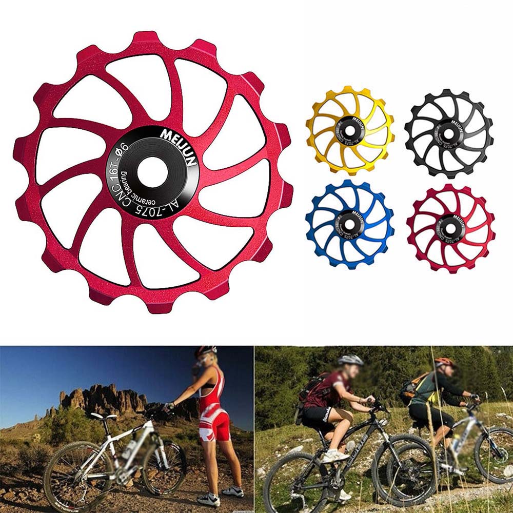 Aluminum Zinc Zinc Alloy Bicycle Parts Ceramics Pulley Wheel Guide Roller Rear Derailleur Bearing Guide Wheel