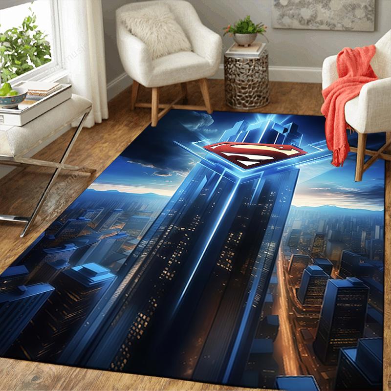 Super Hero Movie Style Area Rug Non-Slip Washable Mat for Home Bedroom Living Room Decor