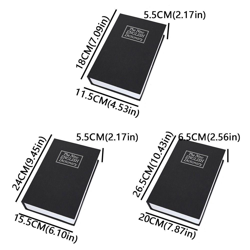 Hollow Book Piggy Bank with Lock Simulation Security Safe Lock Book Money Box  Valuables Storage