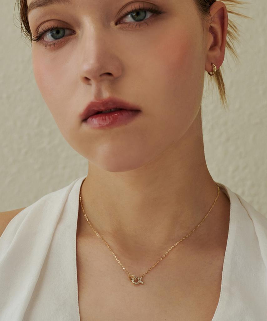 Loveenb [14K Gold] End(&) Link Necklace