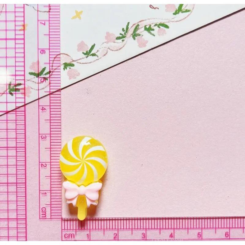 100 кавайных бантов леденцов на палочке из смолы с плоской задней частью кабошон художественные принадлежности украшения шарм DIY ремесло кукольный дом аксессуары