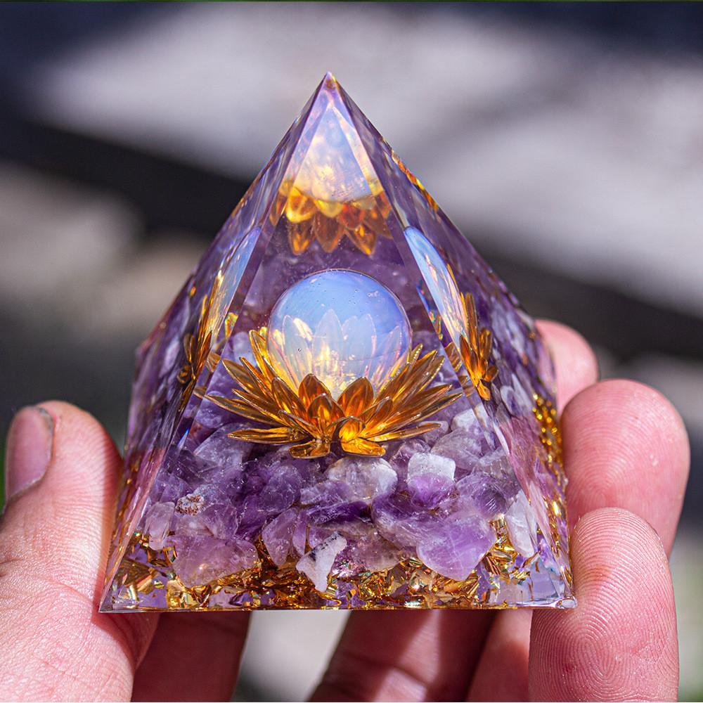 Кристальный шар-пирамида в стиле Resin Art для домашнего декора, в современном минималистичном стиле, для гостиной