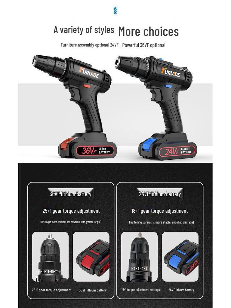 Multifunctional Electric Drill & Tool Set for Household, Electrician, and Woodworking Repairs