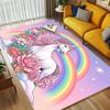 Rainbow Unicorn Living Room Nonslip Area Rug Soft Carpet For Bedroom Game Playroom Sofa Office Home Decor Doormat Christmas Gift C929549