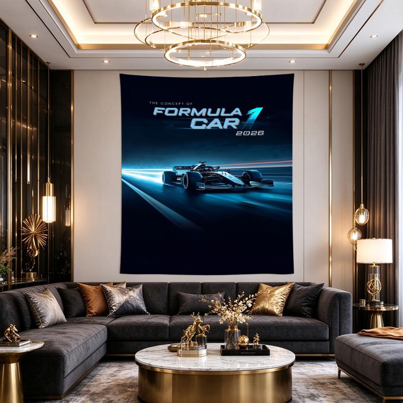 Hot Girls Watch F1 Pit Crew Wall Tapestry for Formula 1 Fans Garage Man Cave Bedroom Decor
