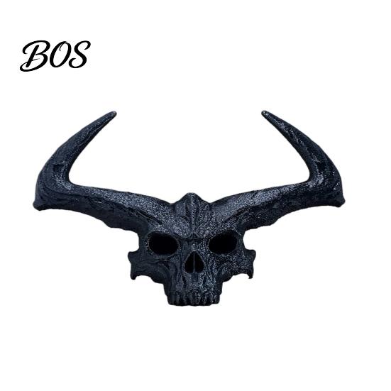 Creepy Skull Decoration 3D Printed Giant Figurine, Gothic Flame Statue Statue, Halloween Party Sculpture for Home Figure