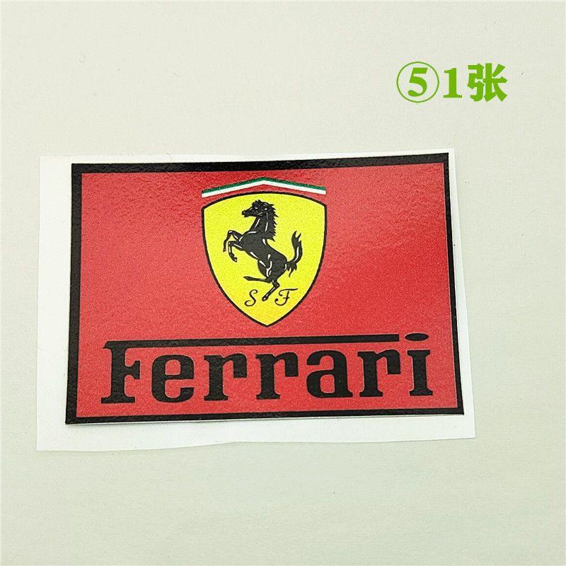 For Ferrari Logo Car Stickers Set Glitter Reflective Vinyl Decals for Car Body Window Laptop Motorcycle Decoration Accessories TG8
