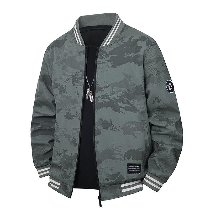 Новая мужская куртка Весна и Осень Повседневная мужская одежда Корейская Красивая Куртка-пилот на молнии
