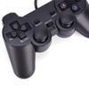 Черный USB Dual Shock ПК Компьютер Проводной геймпад Игровой контроллер Джойстик ESN