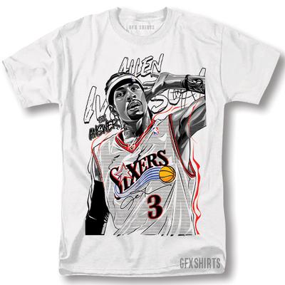 Philadelphia 76ers Аллен Айверсон 3 The Answer Stepover Футболка Белая Унисекс Футболка