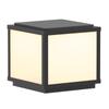 Modern Outdoor IP65 Waterproof Square Gate Fence Garden Post E27 Black Aluminum Villa Courtyard Pillar Light