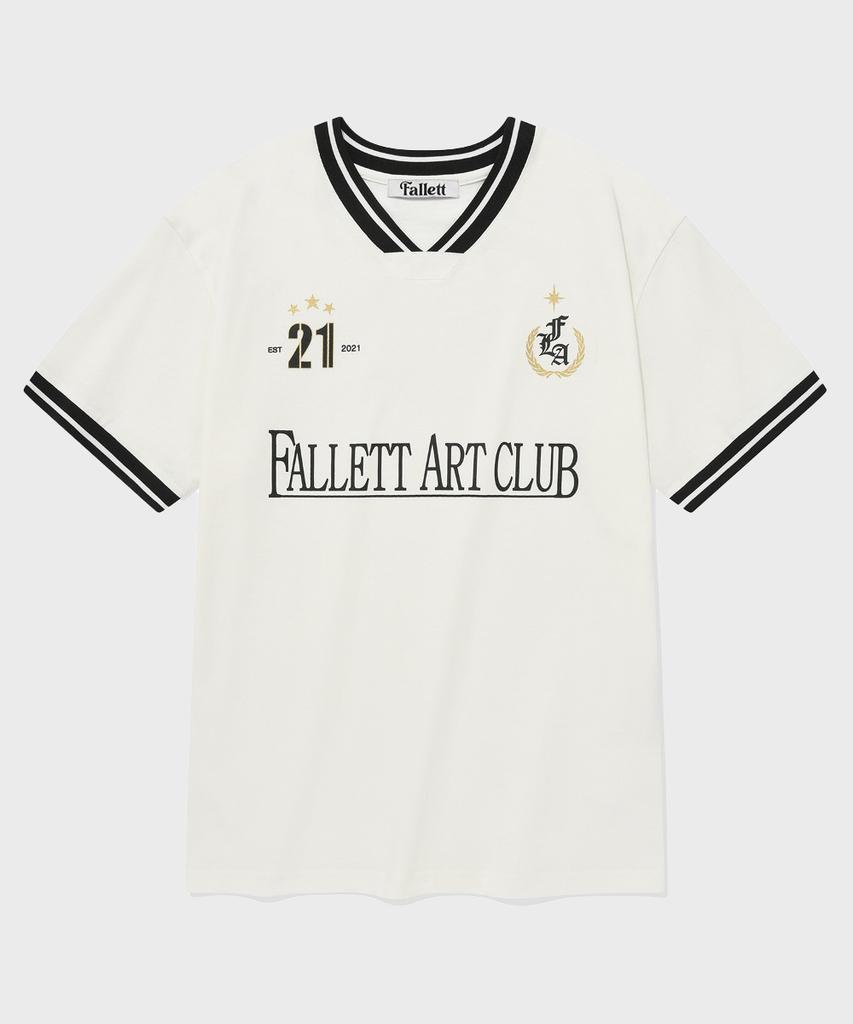 FALLETT Art Club Football Short Sleeve T-Shirt White