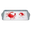 [R6534] - Melamine Cake Tray 'La Mer' Red Grey (crab) - 30x15cm