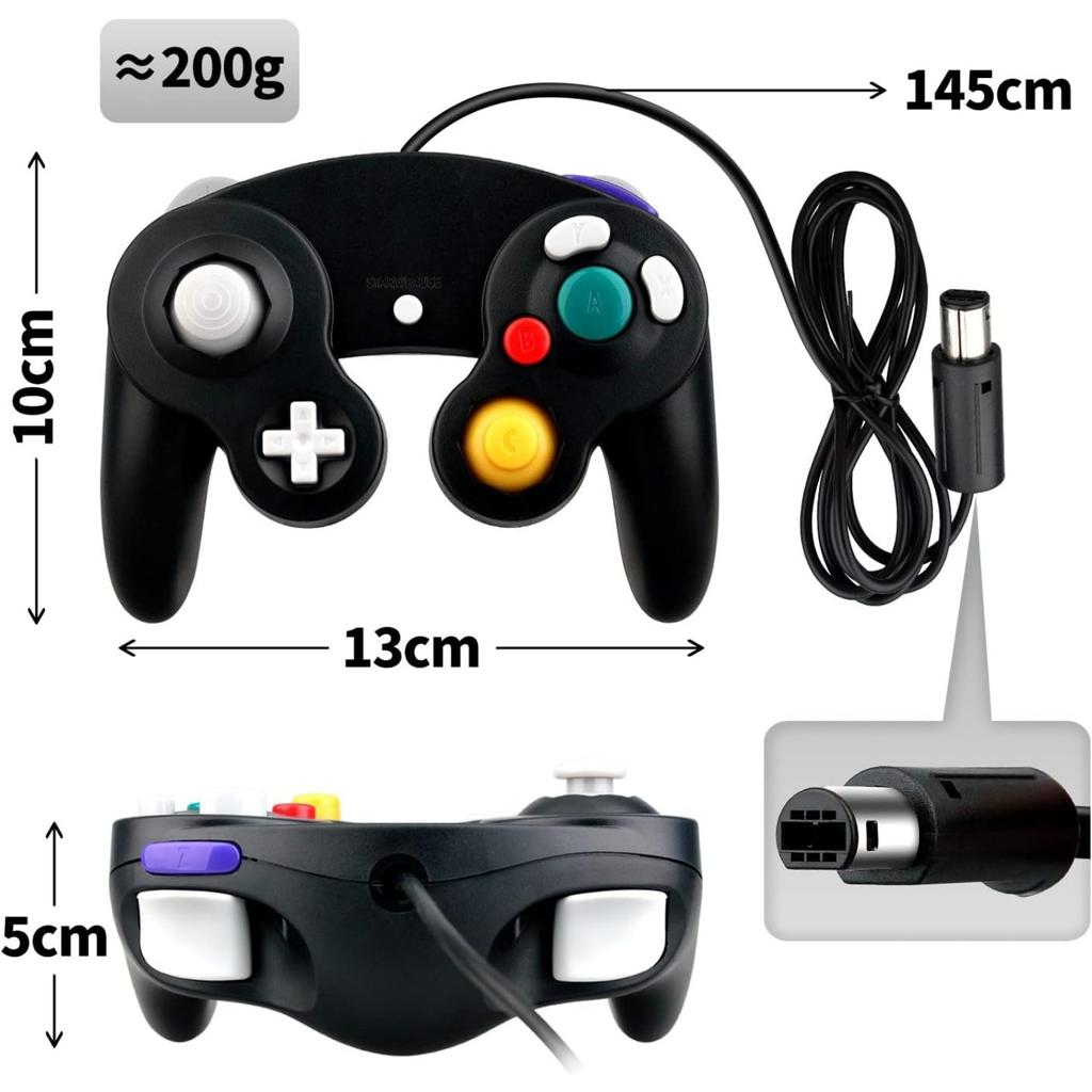 Wired Shock Game Controller for Nintendo GameCube NGC Wii Video Game