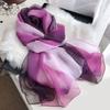 Ladies' Gradient Color Silk Scarf Art Style Long Style Spring And Autumn Thin Style Shawl Dance Silk Scarf Etiquette Scarf