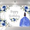LS Photography Background Floral Butterfly Princess Dress Decor Girl Princess Birthday Party Kids Portrait Photo Backdrop Studio