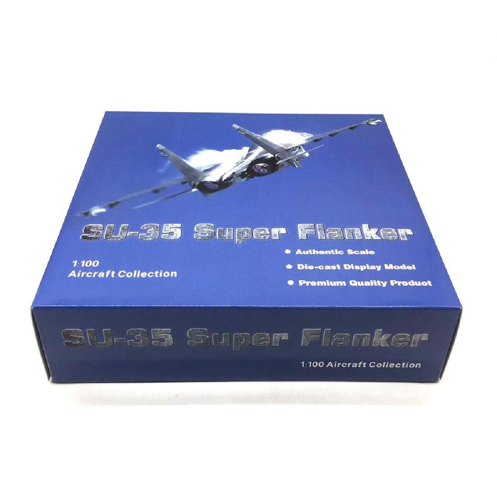 1:100 Metal Red & Blue SU-35 Super Flanker Heavier Aircraft Model Simulation Fighter Aviation Military Science Display Model